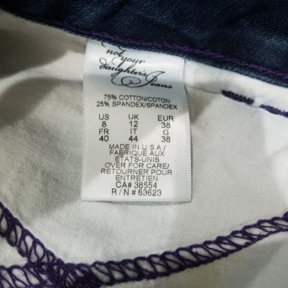 NYDJ Jeans Womens 8 Bootcut Double Button High Rise Distressed - Picture 6 of 6